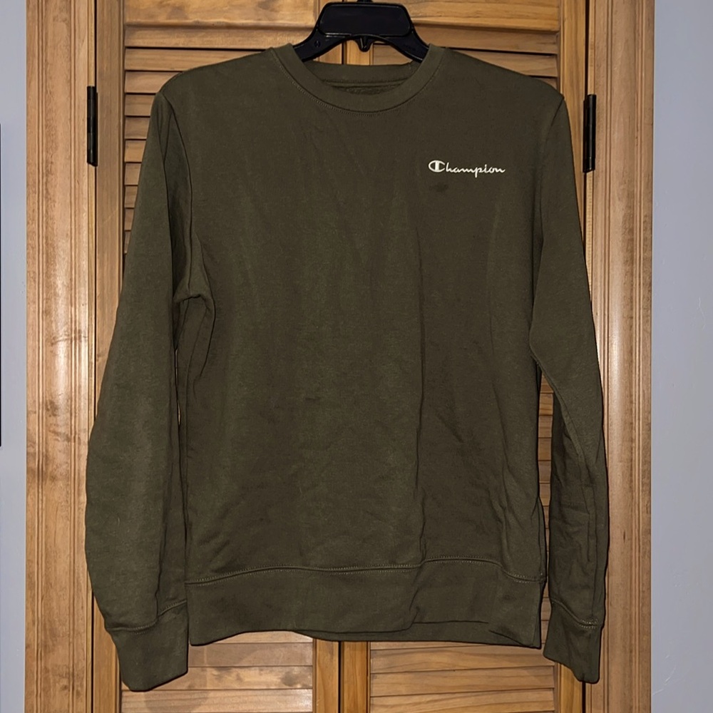 Champion Olive Green Crewneck Sweatshirt